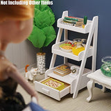 Odoria 1/12 Miniature Plant Shelf Rack Dollhouse Furniture Accessories, White