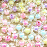 Tegg 80PCS Colorful Beautiful Candy Shaped Acrylic Charm Beads for Chain Bracelet Necklace Jewelry DIY Craft