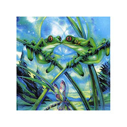 Diamond Painting for Adult 5D Diamond Art by Numbers Two Frogs Full Drill DIY Paint with Diamonds Kits (11.8X11.8inch)