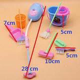 N/C 9pcs/Set Mini Pretend Play Mop Broom Toys Cute Kids Cleaning Furniture Tools Kit House Clean Toys Perfect for Dolls House