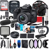 Canon EOS 850D (Rebel T8i) DSLR Camera with 18-55mm STM Lens Photo-Video Creator Bundle + Premium Bundle Including 64GB Memory, Microphone, LED Light, Stabilization Grip, Software Package, Bag & More