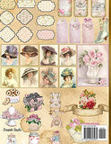 Vintage Victorian Shabby Chic Ephemera Collection: 16 Sheets and Over 180 Ephemera Pieces for DIY Cards, Scrapbooking, Decorations, Decoupage, ... Projects - Bonus with 3 Background Papers