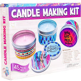 Hapinest DIY Candle Making Kit for Kids Girls Teens Adults | Beginner Arts & Crafts Make Your Own Candle Set | Starter Kit Includes Melting Pot, Jars, Wax, Wicks, Stickers, Gift Tags, and Fragrance