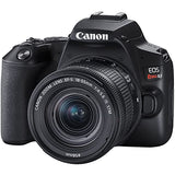Canon EOS Rebel SL3 DSLR Camera with 18-55mm Lens (Black) (3453C002), Canon EF 50mm Lens, 64GB Memory Card, Color Filter Kit, Case, Filter Kit, Corel Photo Software, LPE17 Battery + More (Renewed)
