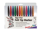 Pentel Felt Tip Sign Pen, Set of 12  Assorted Colors (S520-12)