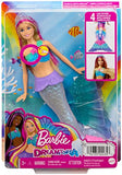 Barbie Dreamtopia Twinkle Lights Mermaid Doll (12 in, Blonde) with Water-Activated Light-Up Feature and Pink-Streaked Hair, Gift for 3 to 7 Year Olds