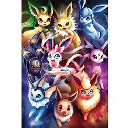 5D Diamond Painting kit, Including Complete Diamonds (According to The Number), Complete Interior Decoration Canvas Paintings, Xiaozhi Pokémon Diamond Paintings 12x16 inches