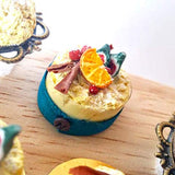 Gourmet dollhouse miniature mimosa cake scale 1:12
