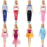 SOTOGO 69 Pieces Doll Clothes and Accessories for 11.5 Inch Girl Doll Different Occasions Include 30 Sets Girl Boy Fashion Dresses/Clothes/Pants/Bikini Swimsuits and 20 Pieces Doll Accessories