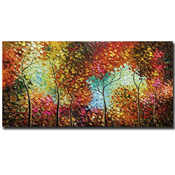 Tiancheng Art,24x48Inch Wall Art Abstract Painting Framed Canvas Wall Art Hand Painted Oil Painting for Wall Decor Home Decor
