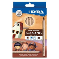 (USA Warehouse) Dixon Ticonderoga Company Lyra Color Giants Skin Tone Colored Pencils