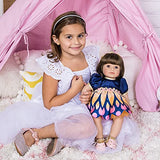 Adora Realistic Baby Doll Flutterbye Baby Toddler Doll - 20 inch, Soft CuddleMe Vinyl, Brown Hair, Brown Eyes