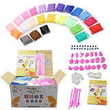 simuer Modeling Clay Kit, Air Dry Clay 24 Colors Ultra-light Plasticine Magic Clay Dough tools