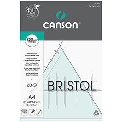 Canson Bristol Pad: 250gsm : A4 : 20s