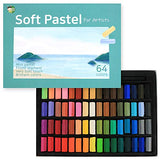 (64 Colors) HA SHI Non Toxic Soft Pastels Set for Professional - Square Chalk pastel Assorted Colors