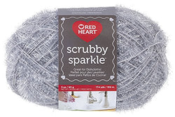 Red Heart Scrubby Sparkle E851.8417 Yarn, Oyster