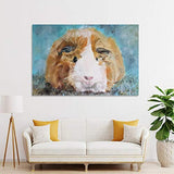 AIDEMEI Arts Canvas Wall Art Decor Lovely Oil Painting of Guinea Pig Abstract Painting Large Art Pictures Modern Artwork for Living Room Bedroom Office Decor Unframe 18×12inch(45×30cm)