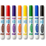 Crayola Twistable Mini Crayons, 24 Count - Pack of 2 | Crayola Broad Point Washable Markers, 8
