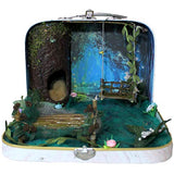 Fairy Room In The Suitcase. Miniature Dollhouse Forest Diorama 1:12 scale Handmade