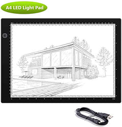 A4 LED Light Pad - Super Bright USB Powered Professional Light Box Dimmable Brightness Light Board for Artists Drawing Sketching Animation Designing Stencilling X-ray Viewing (A4S)