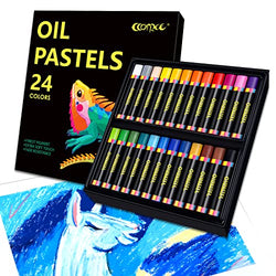 Oil Pastels - Drawing Pastels Jumbo Oil Pastels for Kids Oil Pastels Set Oil Pastels for Artists Oil Pastel Sticks 24 Assorted Colors