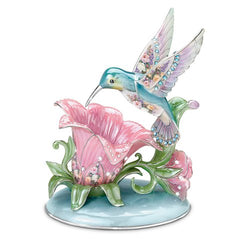 Lena Liu Porcelain Hummingbird Accent Lamp: Radiant Gardens by The Bradford Exchange