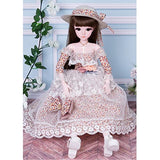 Xin Yan Bjd Dolls 23.8 Inch Sd Doll 1/3 Bjd Doll Ball Jointed Doll Fashion Anime Doll with Beautiful Doll Clothes and Doll Wig, Dolls Gifts for Girls Women Thanksgiving Day