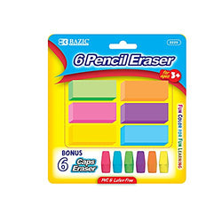 BAZIC Neon Eraser Sets (12/Pack)