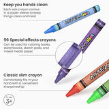 Arteza Kids Crayons, Set of 96, Special Effects Colors, Regular-Size Neon, Glitter, Pearl, and Metallic Toddler Crayons, School Supplies for Classrooms, Teachers, and Students