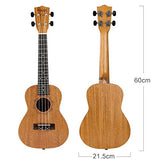 Concert Ukulele 23 Inch Mahogany Ukulele Starter Kit for Beginners with Gig Bag for Kids Children Student Adult