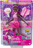 Barbie Winter Sports Ice Skater Brunette Doll (12 Inches) with Pink Dress, Jacket, Rose Bouquet & Trophy, Great Gift for Ages 3 and Up