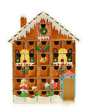 Christmas Advent Calendar 16" x 13" with Drawers | Pre Assembled Ginger Bread House Shaped |