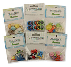 Buttons Galore SUMMERGROUP Summer Button Theme Pack - Set of 6