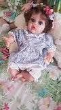 KOKOMANDY Elf Reborn Baby Dolls 12 Inch Real Life Silicone Doll Soft Cloth Body That Look Real Big Size Blue Eyes Beautifull Fairy Girl Doll Toddler Reborn Toy Handmade Xmas Gifts