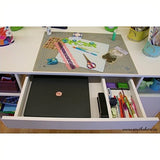 South Shore Crea Craft Table with Open and Closed Storage, Pure White