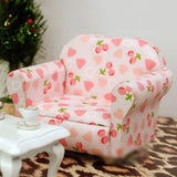 F Fityle 1/12 Dollhouse Miniature Single Sofa Light Pink Sweet Style Kids Gift Decor