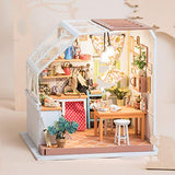 Rolife Miniature Dollhouse Kit, 1:24 Scale DIY Wooden Kitchen Mini House Furniture, Best Gift for Friends Lovers Family, Home Decor