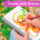 Artisto 9x12" Premium Sketch Book Set, Spiral Bound, Pack of 2, 200 Sheets (100g/m2), Acid-Free Drawing Paper, Ideal for Kids, Teens & Adults.