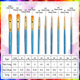 Acrylic Paint Brushes Nylon Brushes Set Art Painting Brushes Detailing Artist Brushes for Acrylic Oil Watercolor, Face Nail Decor Miniature Detail Painting Supplies (200)