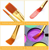 Acrylic Paint Brush Set, 50 Packs / 500 pcs Nylon Hair Brushes for All Purpose Oil Watercolor Painting Artist Professional Kits