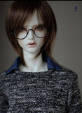 1/3 BJD Cute Retro Eye Glasses / Nonsexual Eyeglass for SD Dolls Dollfie LUTS AOD DOD / Free Glasses Case