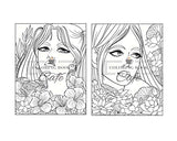 Floral Beauties Coloring Book: An Adult Coloring Book Featuring A Collection of Beautiful Women from Around the World with Gorgeous Floral Designs for Stress Relief and Relaxation