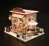 By Teddy Cocoa's Fantastic Ideas Miniature Chocolate Shop Model DIY Dollhouse Project Kit | Includes Lights and Furniture (Unassembled)