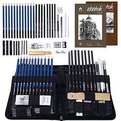 Art Supplies, Sketching & Drawing Pencils Art Kit with 2 Sketch Pads, Professional Artists Drawing Supplies Set Includes Graphite, Charcoals, Kneaded Eraser for Kids, Teens and Adults (42 Pieces)