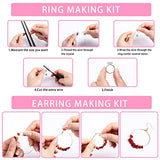 1570Pcs Crystal Jewelry Making Kit, Ring Making Kit with 24 Colors Crystal Gemstone Chip Beads, Jewelry Wire, Pliers and Other Jewelry Ring Making Supplies