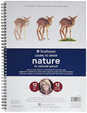 Strathmore Paper 25-753 300 Learning Series Colored Pencil Nature Pad, 9 x 12", Natural White