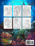 Fantasy Mermaids: An Adult Coloring Book with Beautiful Mermaids, Underwater World and its Inhabitants, Detailed Designs for Relaxation (Stress Relief)
