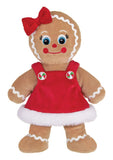 Bearington Holly Ginger Plush Stuffed Animal Gingerbread Girl, 10 Inches