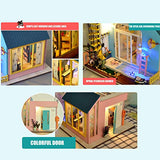 DIY Wooden Dollhouse Handmade Miniature Kit- Wooden Creative LED Light Room for Children and Teens (#2)