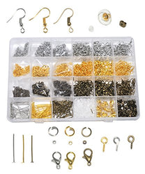 Mandala Crafts Clasp Crimp Jump Ring Screw Back Earring Hook Jewelry Making Finding Supplies